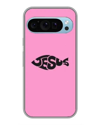 Чохол для Google Pixel 9 з картинкою «Рожевий символ Jesus»