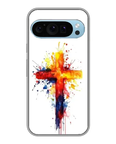 Чохол для Google Pixel 9 з картинкою «Акварельний хрест»