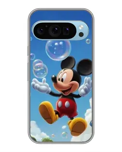 Чехол для Google Pixel 9 с картинкой «Mickey и мыльные пузыри»
