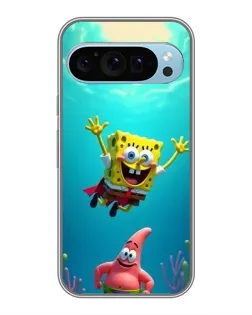 Чехол для Google Pixel 9 с картинкой «Спанч Боб под водой»