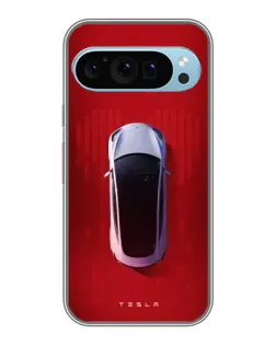 Чехол для Google Pixel 9 с картинкой «Tesla Top View»