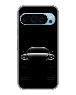 Чехол для Google Pixel 9 с картинкой «Силуэт Tesla Night»