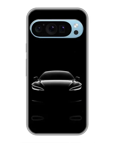 Чехол для Google Pixel 9 с картинкой «Силуэт Tesla Night»