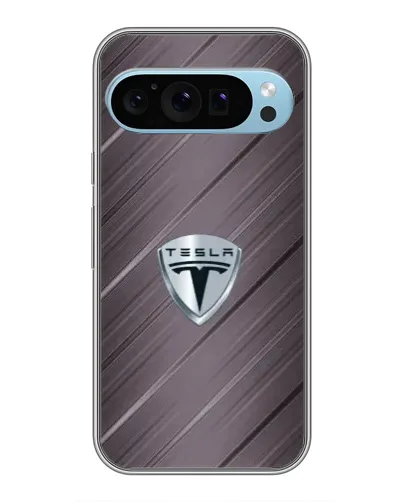 Чехол для Google Pixel 9 с картинкой «Металлическая текстура Tesla»