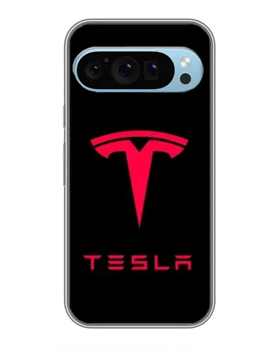 Чехол для Google Pixel 9 с картинкой «Tesla Red Logo»