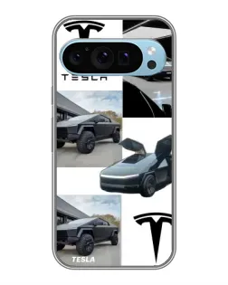 Чехол для Google Pixel 9 с картинкой «Коллаж Cybertruck Tesla»
