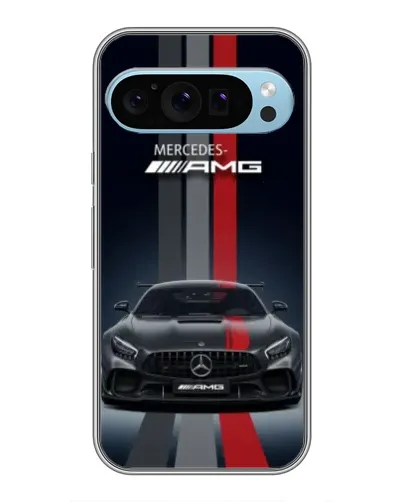 Чохол для Google Pixel 9 з картинкою «Mercedes — білий карбон»