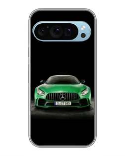 Чохол для Google Pixel 9 з картинкою «Mercedes — неоновий лого»