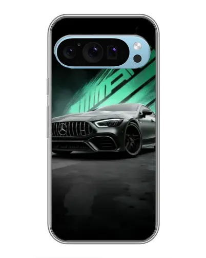 Чохол для Google Pixel 9 з картинкою «Темний Mercedes AMG»