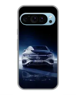 Чохол для Google Pixel 9 з картинкою «Нічний Mercedes EQ»