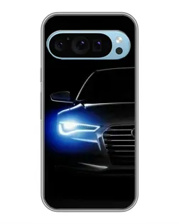 Чохол для Google Pixel 9 з картинкою «Неоновий погляд Audi»