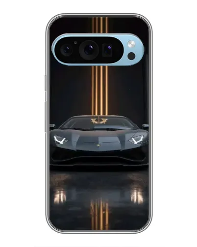 Чехол для Google Pixel 9 с картинкой «Lamborghini золотые линии»
