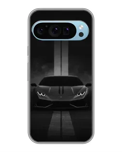 Чехол для Google Pixel 9 с картинкой «Lamborghini симметрия дорог»