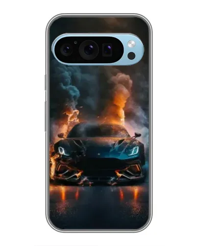 Чехол для Google Pixel 9 с картинкой «Lamborghini дымная эстетика»