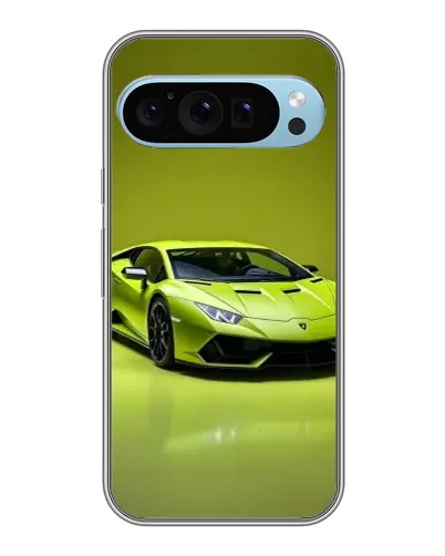 Чехол для Google Pixel 9 с картинкой «Салатовый Lamborghini Huracan»