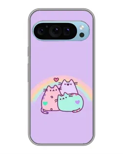 Чехол для Google Pixel 9 с картинкой «Радужные Пушины»