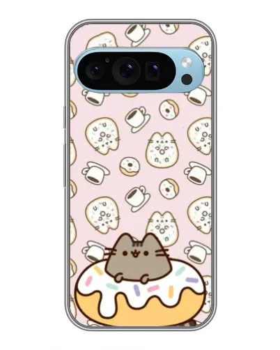 Чехол для Google Pixel 9 с картинкой «Пушин на пончике»
