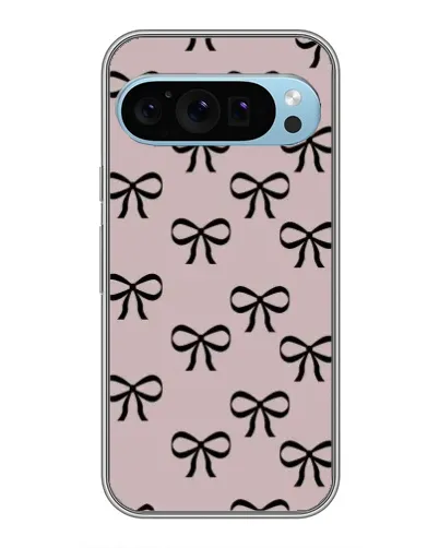 Чехол для Google Pixel 9 с картинкой «Черные бантики»