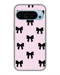Чехол для Google Pixel 9 с картинкой «Черные банты Coquette»