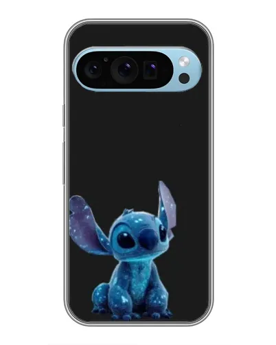 Чехол для Google Pixel 9 с картинкой «Стич на черном»