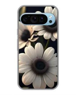 Чохол для Google Pixel 9 з картинкою «Білі маргаритки макро»
