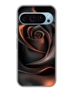 Чохол для Google Pixel 9 з картинкою «Шовкова чорна троянда»