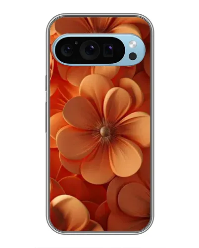 Чохол для Google Pixel 9 з картинкою «Помаранчева макро квітка»