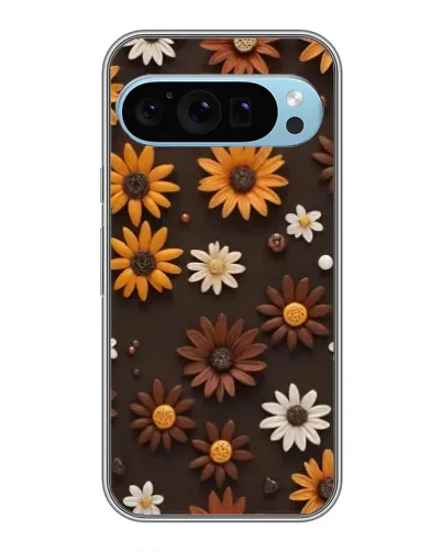 Чохол для Google Pixel 9 з картинкою «Візерунок з маленьких соняшників»