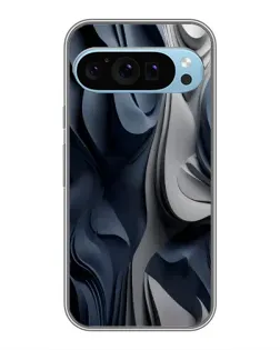 Чехол для Google Pixel 9 с картинкой «Объемные синие складки»