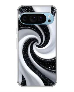 Чехол для Google Pixel 9 с картинкой «Черно-белая спираль»