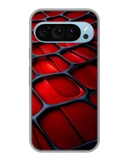 Чехол для Google Pixel 9 с картинкой «Красная глянцевая сетка»