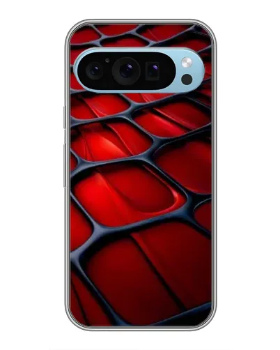Чехол для Google Pixel 9 с картинкой «Красная глянцевая сетка»