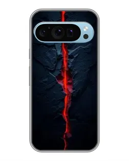 Чехол для Google Pixel 9 с картинкой «Kрасная лавовая трещина»