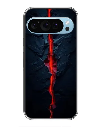 Чехол для Google Pixel 9 с картинкой «Kрасная лавовая трещина»