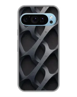 Чехол для Google Pixel 9 с картинкой «Объемное серое плетение»