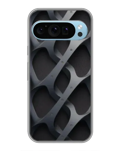 Чехол для Google Pixel 9 с картинкой «Объемное серое плетение»