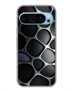 Чехол для Google Pixel 9 с картинкой «Объемная темная решетка»