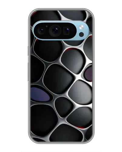 Чехол для Google Pixel 9 с картинкой «Объемная темная решетка»