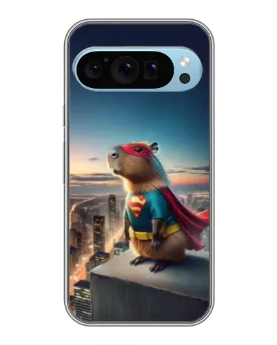Чехол для Google Pixel 9 с картинкой «Капи-мен супергерой»