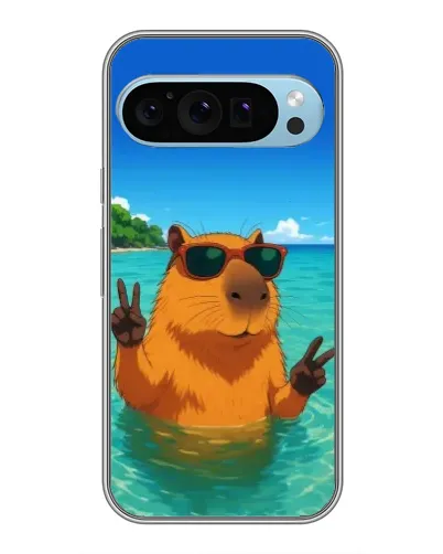 Чехол для Google Pixel 9 с картинкой «Морская капибара»