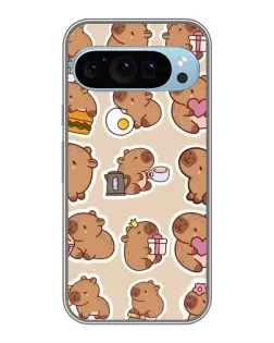 Чохол для Google Pixel 9 з картинкою «Капібари паттерн»