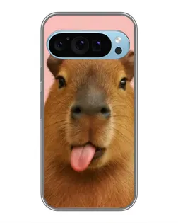 Чохол для Google Pixel 9 з картинкою «Капібара з язиком»