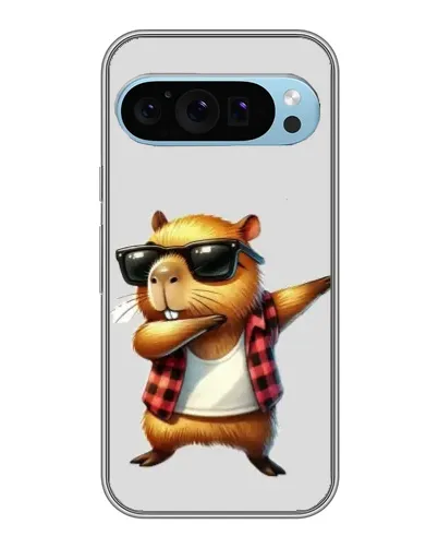 Чехол для Google Pixel 9 с картинкой «Капибара рэпер даб»