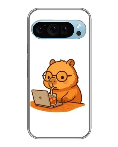 Чехол для Google Pixel 9 с картинкой «Капибара с ноутбуком»