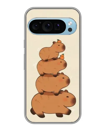 Чехол для Google Pixel 9 с картинкой «Башня из капибар»