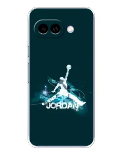 Чехол для Google Pixel 9A с картинкой «Jordan Blue Fire»