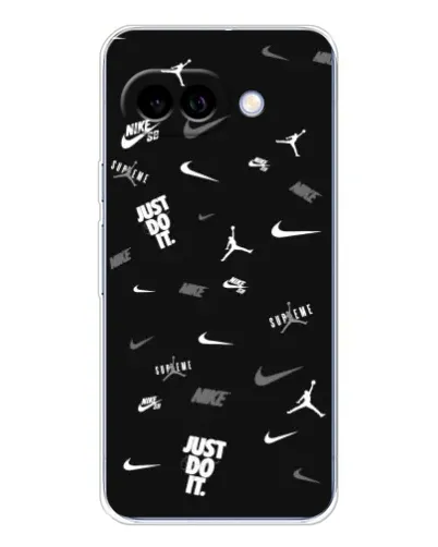 Чехол для Google Pixel 9A с картинкой «Nike Black Pattern»