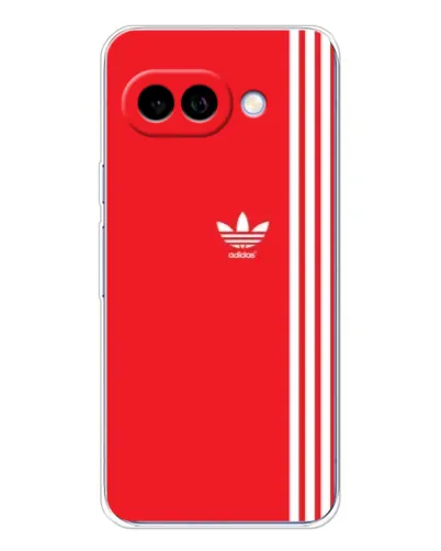 Чехол для Google Pixel 9A с картинкой «Красный минимализм Adidas»