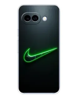 Чехол для Google Pixel 9A с картинкой «Неоновый контур Nike»