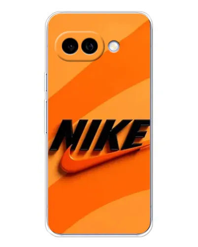 Чехол для Google Pixel 9A с картинкой «Оранжевый драйв Nike»